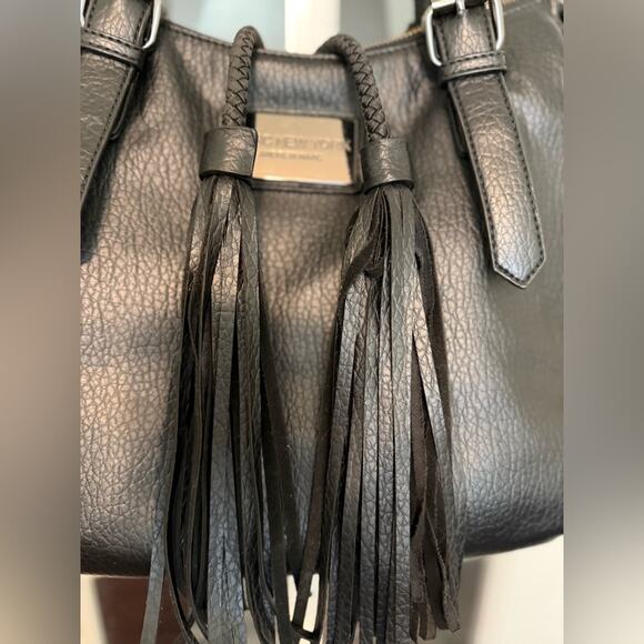 Andrew Marc New York black silver studded satchel - Picture 5 of 16